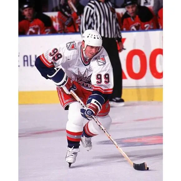 New York Rangers 1998-99 STARTER jersey White Liberty Alt M NHL hockey vintage - Picture 4 of 7